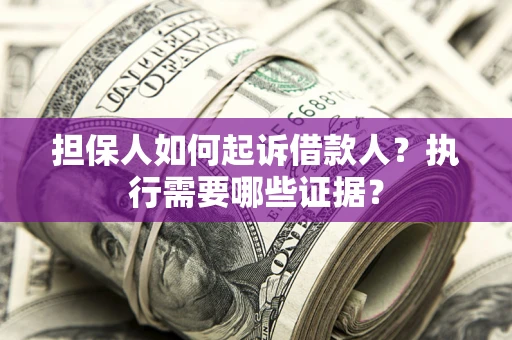 济南担保人如何起诉借款人？执行需要哪些证据？