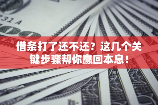 济南借条打了还不还？这几个关键步骤帮你赢回本息！