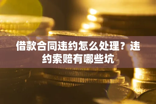 济南借款合同违约怎么处理？违约索赔有哪些坑
