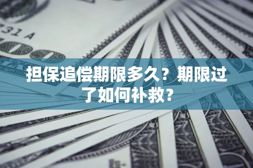 济南担保追偿期限多久？期限过了如何补救？