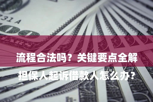 济南

担保人起诉借款人怎么办？流程合法吗？关键要点全解析